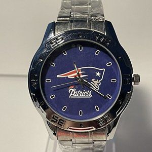 NEW ENGLAND PATRIOTS NFL Casual Stainless-Steel Wristwatch NEW